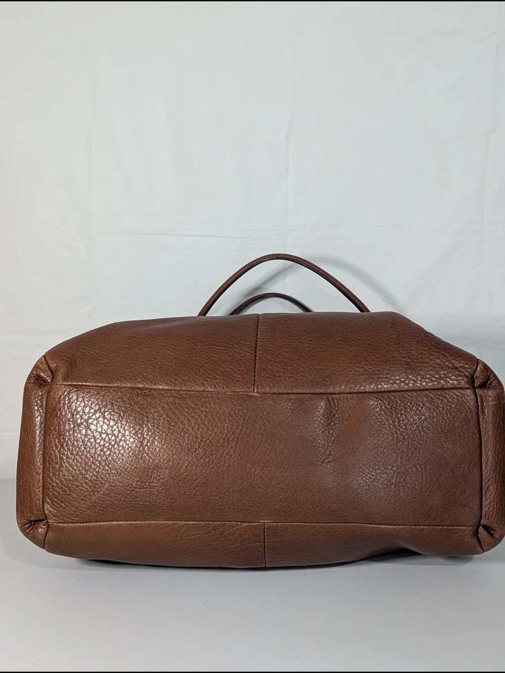 Coach Pebbled Leather Large Hobo Shoulder Bag Brown Slouchy Tote Purse F13669